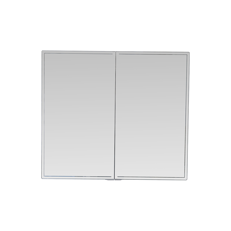 Aluminiumslegering dobbeldørs vanntett speilskap med LED-lys Aluminiumslegering dobbeldørs vanntett speilskap med LED-lys