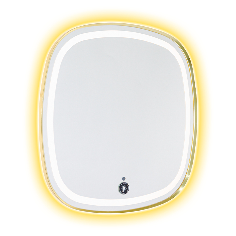 Aluminiumsramme LED Smart dimming Avdugging Bakbelyst baderomsspeil